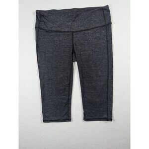 Athleta Cropped Leggings Gray Heather Size M Medium Capri Stretch Yoga Pants